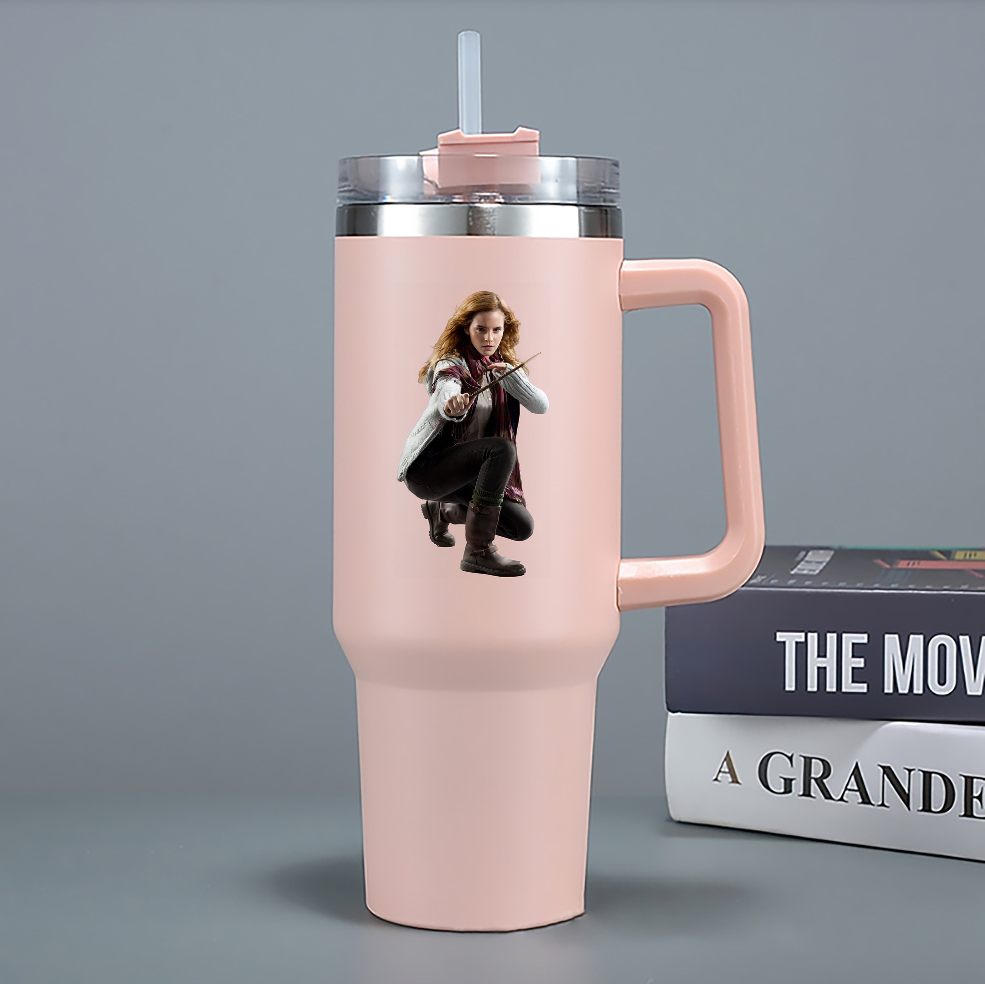 （画像用） Harry Potter ハリー・ポッターシリーズ 1200mL車用タンブラー - クリスタルステッカー（プラスチックストロー付き）